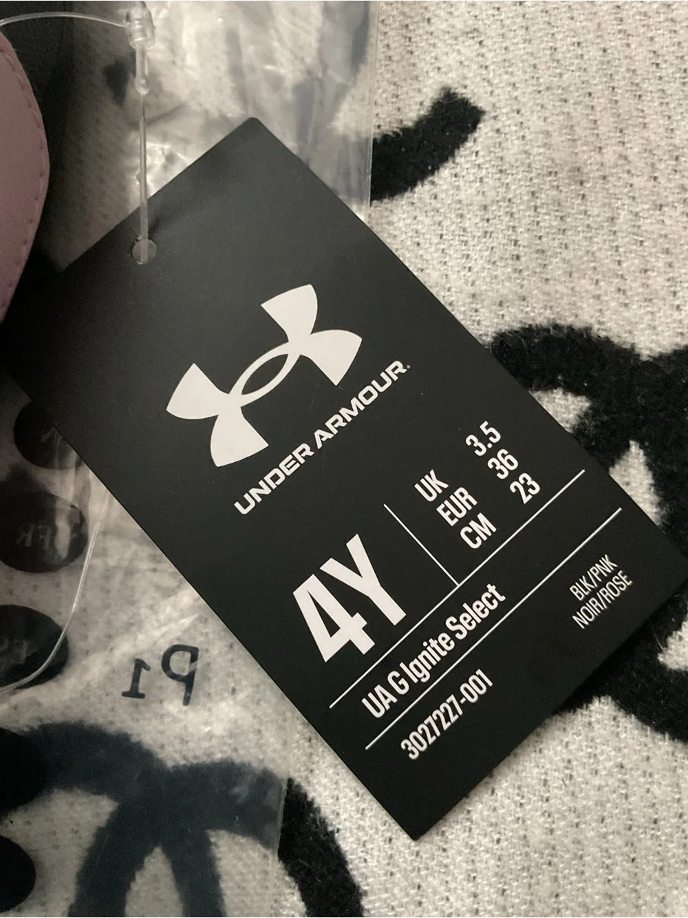 Under Armour Pink and Black Adjustable Slide Sandals